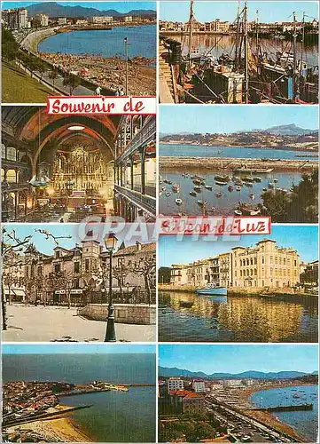 Cartes postales moderne Saint Jean de Luz (P Atl) de gauche a droite la plage au fond la rhune