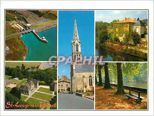 Cartes postales moderne St Loup sur Thouet (Deux Sevre) Le barrage de cebron le chateau l'eglise