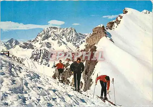 Cartes postales moderne Orcieres Merlette (Hautes A) Sommet du Telecabine du Drouvet (2655 m) a l'arriere plan le Sirac