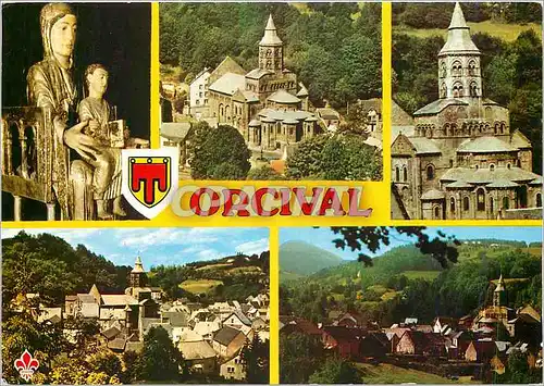 Moderne Karte L'Auvergne Pittoresque Orcival (Puy de Dome) L'Eglise de Roman Auvergnat d'Orcival du XIIe s