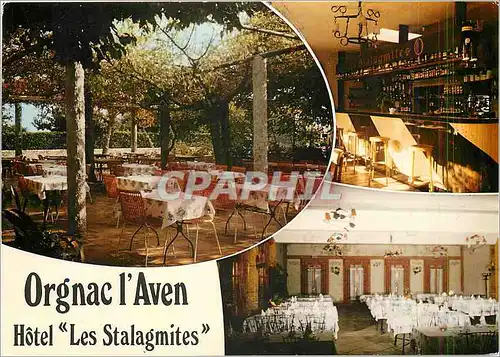 Moderne Karte Hotel Restaurant Les Stalagmites Logis de France Orgnac L'Aven