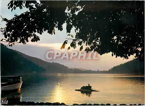 Moderne Karte les Vosges Pittoresque le lac de Gerardmer au Crepuscule