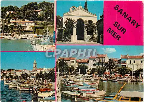 Cartes postales moderne Sanary Les divers aspects du Port Chapelle N D de Pitie