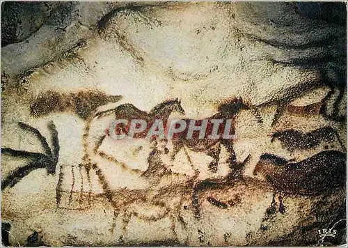 Moderne Karte Perigord Touristique Grotte de Lascaux Art prehistorique le diverticule axial Paroi droite