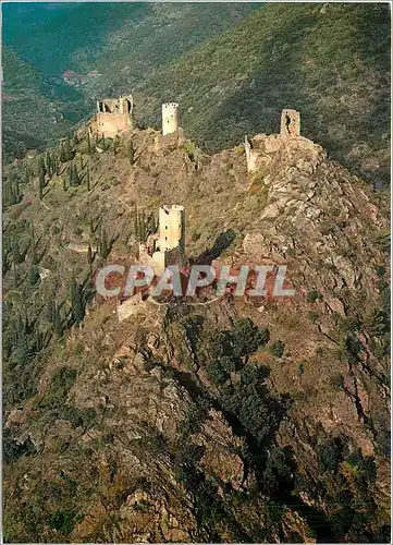 Cartes postales moderne Lastours (Aude) Les quatre chateaux de Cabaret tour Regine Fleur Espine Quertinheux