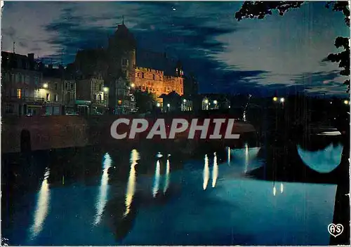 Cartes postales moderne Laval (Mayenne) Le Chateau illulmine