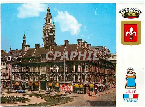 Moderne Karte Lille (Nord) France Grand Place du General de Gaulle avec l'ancienne Bourse (1662 16693)