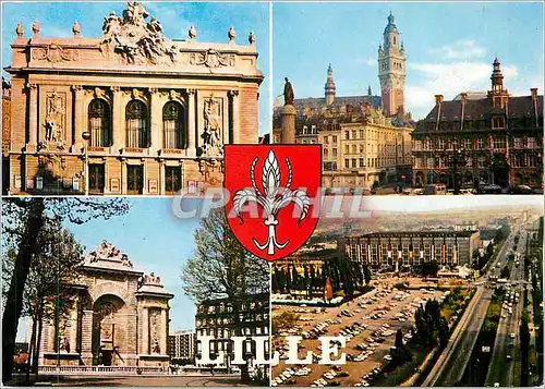 Cartes postales moderne Lille (Nord) L'Opera Grand Place Porte de Paris la Foire Internationale