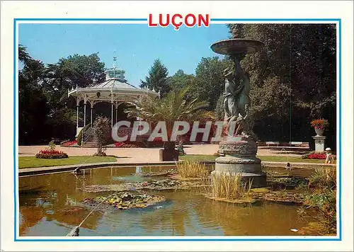 Cartes postales moderne Luchon Jardin Dumaine Parterres Fleuris et Kiosque