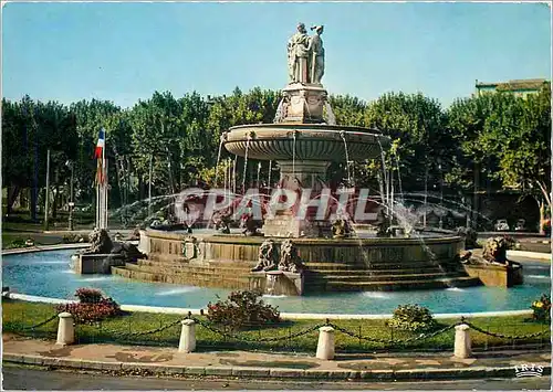 Moderne Karte Aix en Provence (B du R) Place de la Liberation la Grande Fontaine (1860 m)