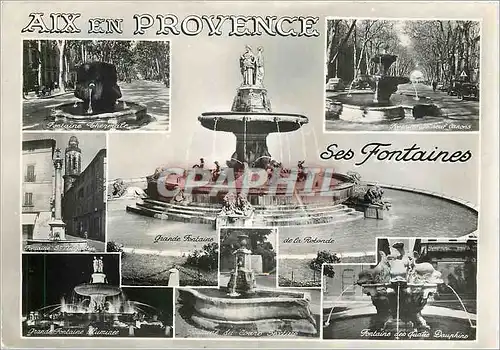 Cartes postales moderne Aix en Provence Ses Fontaines