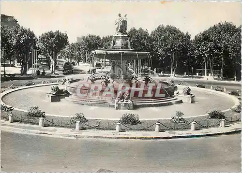 Moderne Karte  Aix en Provence La Grande Fontaine sur la Rotonde (XIXes)