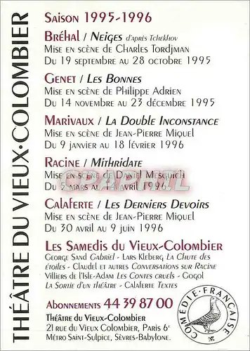 Cartes postales moderne Theatre Vieux Colombier Paris