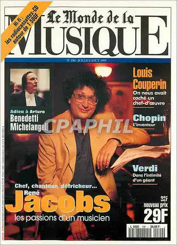 Cartes postales moderne Le monde de la Musique Jacobs Vedi Louis Couperin Chopin