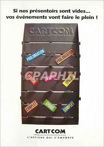 Moderne Karte Si nos presentoirs sont vides vos evenements vont faire le plein Cart Com