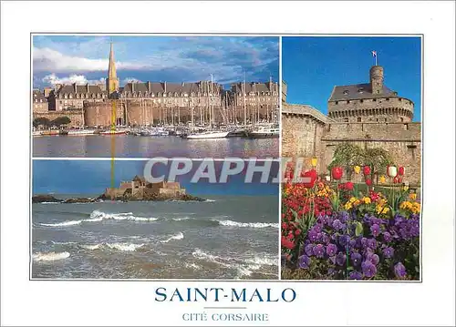 Cartes postales moderne La Cote d'Emeraude Saint Malo Cite Corsaire (Ille et Vilaine) la grande porte le Fort national e