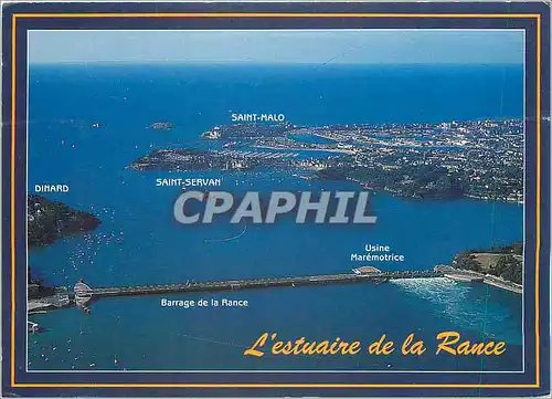 Cartes postales moderne La Cote d'Emeraude L'estuaire de la Rance entre Saint Malo et Dinard