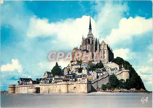 Moderne Karte Monte Saint Michel (Manche) Facade Est