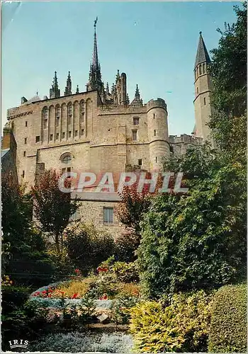 Cartes postales moderne Monte Saint Michel (Manche) L'Abbaye vue des jardins du Logis Tiphaine