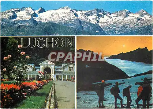 Cartes postales moderne Luchon Les hauts sommets l'etablissement thermal la mer de nuages