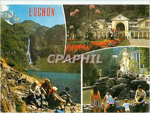 Cartes postales moderne Luchon (Haute Garonne) Le lac d'Oo et l'Etablissement thermal