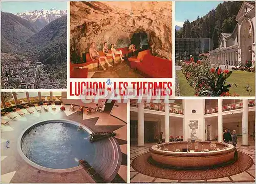 Moderne Karte Luchon (Haute Garonne) Vue generale le radio Vaporuim sulfure (32 a 48) les Thermes exterieur et