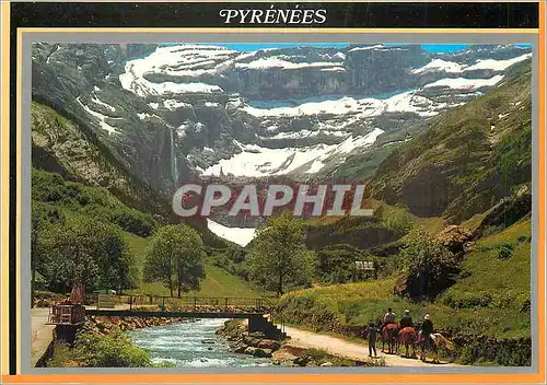 Cartes postales moderne J'aime les Pyrenees Gavarnie 1375 m le Cirque et le Gave