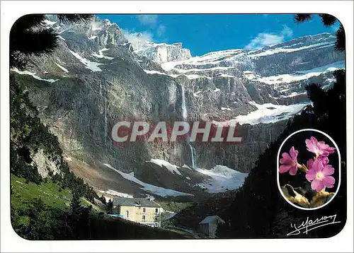 Cartes postales moderne Gavarnie Jeux d'ombre et de lumiere sue les murailles du Cirque et sur la Grande Cascade (422 m