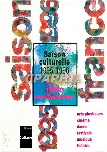 Moderne Karte Saison culturelle 1995 1996