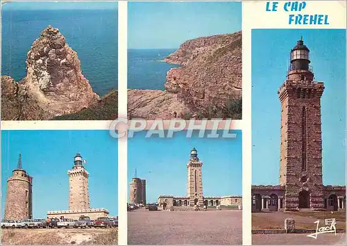 Cartes postales moderne le Cap Frehel (C du N) ses phares ses falaise et sa grande fauconniere