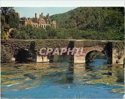 Cartes postales moderne Gouarec Le vieux port et les ruines de l'Abbaye de Bon Repos (Fondee en 1184)