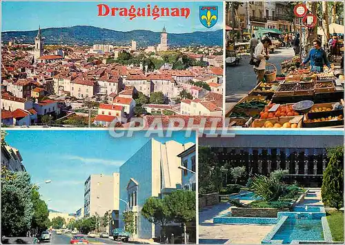 Cartes postales moderne Le Haut Var Draguignan la vieille ville le marche le theatre la maison des Jeunes