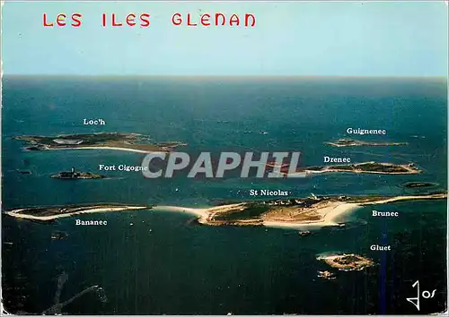 Cartes postales moderne La Bretagne en Couleurs Les Iles de Glenan au large de Concarneau