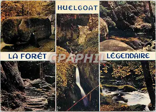 Cartes postales moderne Huelgoat Foret legendaire la roche tremblante la mare aux Sangliers