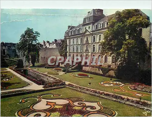 Moderne Karte Vannes (Morbihan) Le chateau et les Jardins de l'Hermine