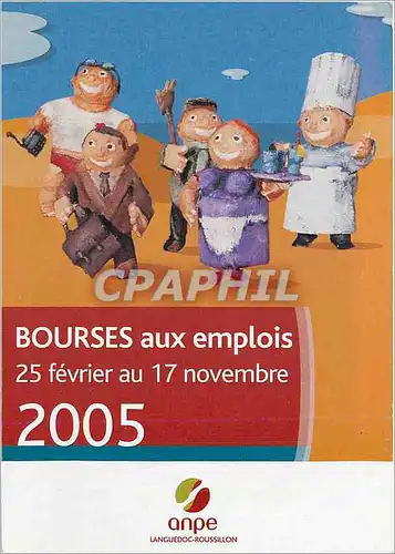 Cartes postales moderne Bourses aux emplois 25 fevrier au 17 novembre 2005 ANPE Languedoc Roussillon
