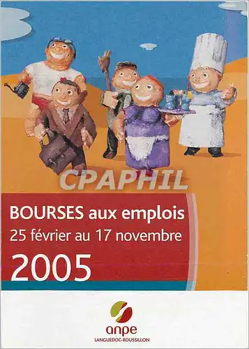 Moderne Karte Bourses aux emplois 25 fevrier au 17 novembre 2005 ANPE Languedoc Roussillon