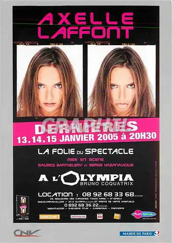 Moderne Karte Axelle Laffront Olympia Paris