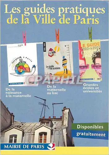 Cartes postales moderne La guides pratiques de la ville de Paris Mairie de Paris