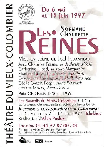 Cartes postales moderne Les Reines Normand Chaurette Vieux Colombier Paris