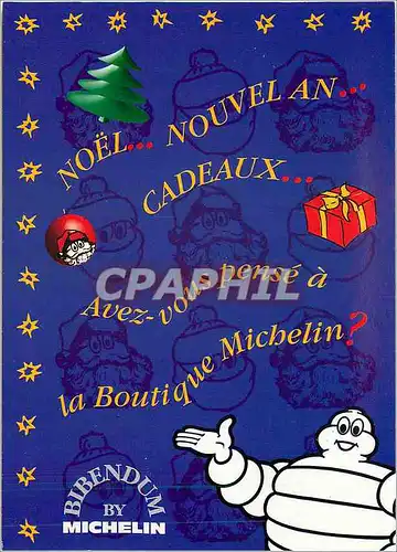 Cartes postales moderne Noel Nouvel an Cadeaux Michelin Bibendum Avenue de l'Opera Paris