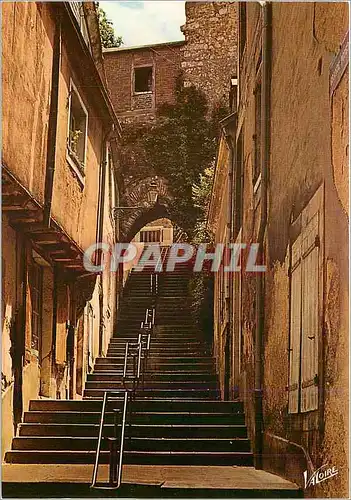 Cartes postales moderne les Meirveilles du Maine Le Mans (Sarthe) Le vieux Mans l'escalier de la grande poterne pratique