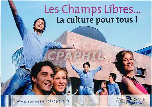 Cartes postales moderne Les champs libres la culture pour tous Rennes Metropole