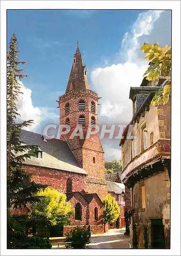 Moderne Karte Marlillac Vallon (Aveyron) Fin de journee sur l'Eglise de Marcillac