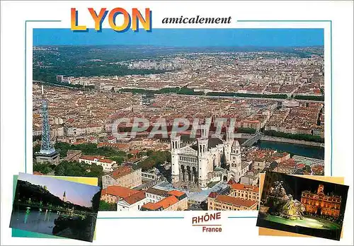 Cartes postales moderne Lyon amicalement