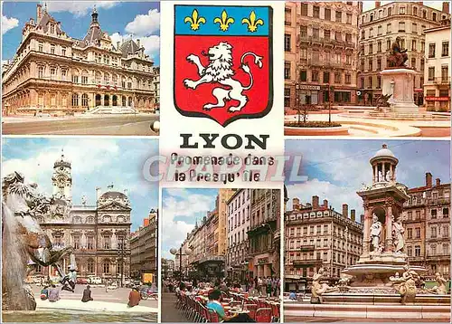 Cartes postales moderne Lyon Rhone France Notre Dame de Fourviere vue generale aerienne