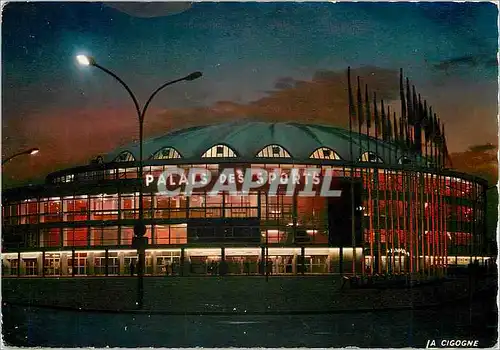 Moderne Karte Lyon Rhone Lyon la nuit le palais des sports