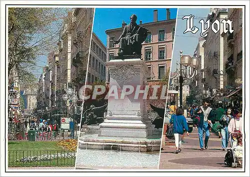 Moderne Karte Lyon (Rhone) Rue victor Hugo Place Ampere
