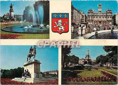 Cartes postales moderne Lyon (Rhone) Place Carnot Place des Terreaux et l'Hotel de Ville