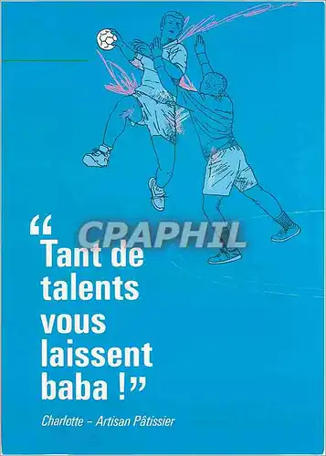 Moderne Karte Tant de talents vous laissent baba Hand Ball Hand-Ball